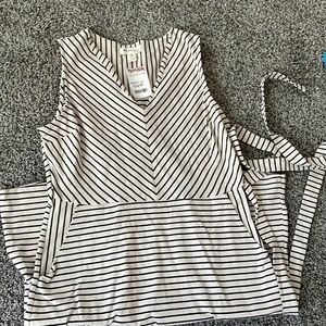 Striped knee length dress, new with tags